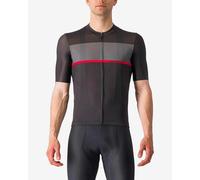 Maglia Castelli Tradizione manica corta nero chiaro grigio rosso - M