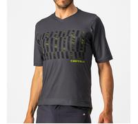 Castelli 4522008-030 Trail Tech Tee Maglia Lunga Dark Gray/Black-Electric Lime XL