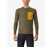 Maglia Castelli Unlimited Merino manica lunga grigio muschio giallo - XXL