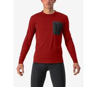 Maglia Castelli Unlimited Merino manica lunga rosso scuro nero - M