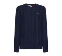 Maglia Casual Tommy Jeans Maglione Cable Sweat Cotone Biologico Blu