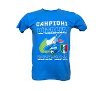 Maglia Celbrativa 4 scudetto Napoli Campione d'Italia 2024-2025 Azzurra