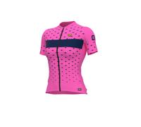 Maglia ciclismo donna ALE' PR-R STARS rosa flu-blu marino