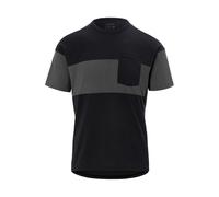 Maglia Ciclismo Estiva Ride Jersey Nero Carbone Taglia XXL in Merino Riciclato con Tasche