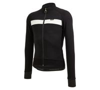 Maglia ciclismo invernale SANTINI maniche lunghe ADAPT WOOL nero - Taglia: XXL