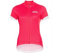 Maglia ciclismo Odlo Collare Full Zip Essentia (bianco - rosa) donna S