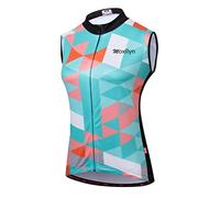 Maglia Ciclista Senza Maniche Donna,Giacche da Ciclismo，Estivo Maglie Ciclismo Skinsuit,Abbigliamento da Ciclismo,Camicia Mountain Bike/MTB,Traspirante e Assorbente Del Sudore,Asciugatura Rapida