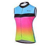 Maglia Ciclista Senza Maniche Donna,Giacche da Ciclismo，Estivo Maglie Ciclismo Skinsuit,Abbigliamento da Ciclismo,Camicia Mountain Bike/MTB,Traspirante e Assorbente Del Sudore,Asciugatura Rapida