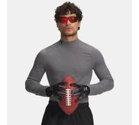 Maglia ColdGear® Fitted Mock da uomo Charcoal Light Heather / Nero L