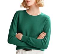 Maglia Collo Alto Donna Giacca in Maglia Donna Women S Spring And Autumn Winter New Solid Color Knitted Sweater with Roundneck Undercover And Style Long Sleeve Maglione Green XXL