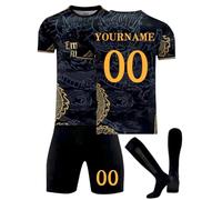 Maglia Completo da Calcio Personalizzato per Bambini e Adulti - Maglia e Pantaloncini con Nome e Numero, Calzettoni Inclusi, T-Shirt Casa/Trasferta, Calze e Regali Calcio