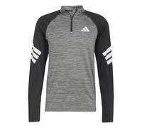 Adidas Icon 3 Stripes Half Zip Long Sleeve T-shirt Grigio S Uomo