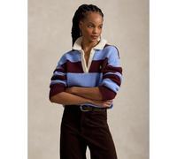 Polo Ralph Lauren Pullover blu reale / rosso vino / bianco Donna - Abbigliamento - Pullover e cardigan - Maglioni - Pullover in maglia fine Polo Ralph Lauren M