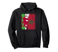 Maglia con Mezza Bandiera del Galles Marocco Felpa con Cappuccio