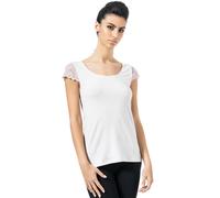 Maglia con Pizzo Cotonella - Smanicata sottogiacca donna nero e tortora