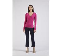 MAGLIA CON SCOLLO A V TIPO SERAFINO LAVORATA A COSTE