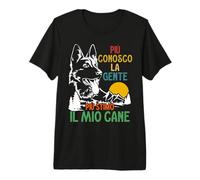 Maglia con Scritta Ironica Padrone di Cane Stimo Il Mio Cane Maglietta Premium