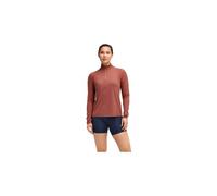 Maglia con zip 1 4 hoka glidetech rossa donna