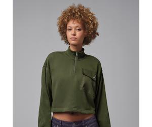 Maglia con zip a 1/4 Jordan Brooklyn Fleece Hike Mike - Donna - Verde L (IT 48-50)