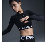 Maglietta da tennis da donna (a maniche lunghe) Nike Pro 365 Dri-Fit Cropped Long-Sleeve Top - black/white - Nero (L)