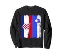Maglia Croazia Slovenia Half Flag Croatian Slovenia Pride Felpa