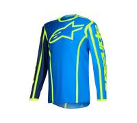 Maglia da motocross Alpinestars Fluid Apex blu-giallo fluo M