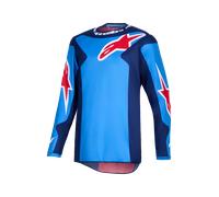 Maglia da motocross Alpinestars Fluid Grid blu-rossa XL