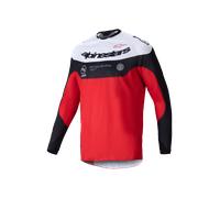 Alpinestars Pro-Dura Maglia da motocross, nero-bianco-rosso, taglia M per maschi
