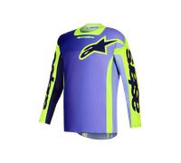 Alpinestars Racer Portl, maglia L male Lilla/Giallo Fluo/Nero