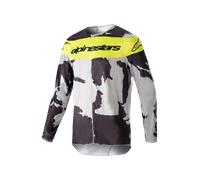 Alpinestars Racer Tactical 2023 Maglia Motocross, grigio-giallo, taglia M per maschi