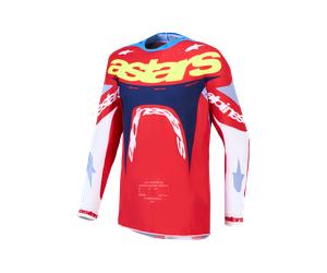 Maglia Cross Alpinestars Supertech Dyna Rosso Fuoco/Bianco/Blu NavyXXL Rosso Fuoco,Bianco,Blu Navy