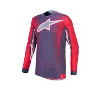 Alpinestars Supertech Hiten AFD Maglia Motocross, grigio/rosso, Taglia M