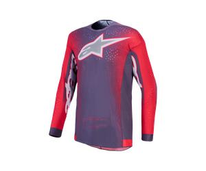 Maglia Cross Alpinestars Supertech Hiten AFD Graystone/Rosso Fluo/Lilla ChiaroS Graystone,Rosso Fluo,Lilla Chiaro