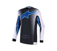 Alpinestars Supertech Hiten AFD Maglia Motocross, nero/blu/viola, Taglia S