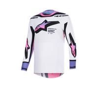Maglia da motocross Alpinestars Supertech Pro AFD Vista bianco-viola-nero L