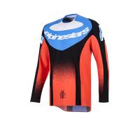 Maglia da motocross Alpinestars Techstar Knif arancione-nero-blu XL