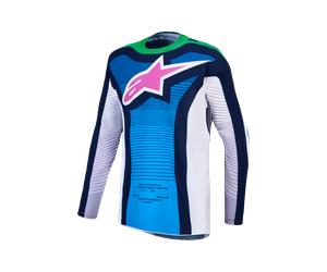 Maglia Cross Alpinestars Techstar Maven Bianco/Blithe/Blu/Verde FluoXL Bianco,Blithe,Blu,Verde Fluo