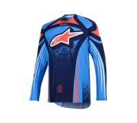 Maglia da motocross Alpinestars Techstar Nomur blu scuro-arancione-blu XL