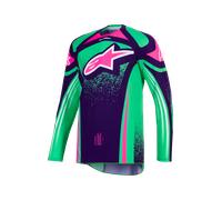 Maglia Cross Alpinestars Techstar Nomur Viola/Verde/RosaL Viola,Verde,Rosa
