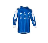 Fly Racing F-16 2024 Maglia Motocross, bianco-blu, taglia L