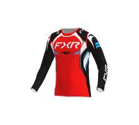 FXR Helium Edge Maglia da motocross, rosso/nero/bianco, Taglia S