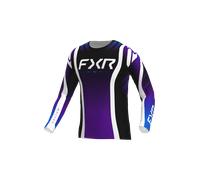 FXR Helium Infinity Maglia da motocross, nero-bianco-porpora, taglia L per maschi