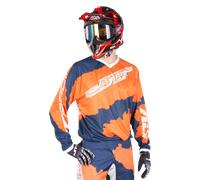 Maglia Cross JT Racing C4-Ripper Arancio/BluL Arancio,Blu