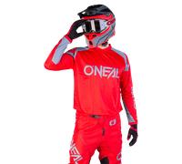 Maglia Cross O'Neal Matrix Rosso-Grigio M