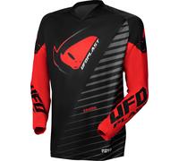 Maglia cross Ufo Plast Kimura Nero Rosso XL