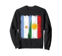 Maglia curda Argentina con Mezza Bandiera del Kurdistan Felpa