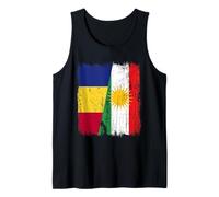 Maglia curda rumena con Mezza Bandiera del Kurdistan della Romania Canotta