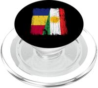 Maglia curda rumena con mezza bandiera del Kurdistan della Romania PopSockets PopGrip per MagSafe
