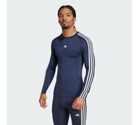 Maglia da allenamento TECHFIT Compression 3-Stripes Long Sleeve Legend Ink L