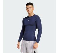 Maglia a compressione a maniche lunghe adidas Techfit Bleu L